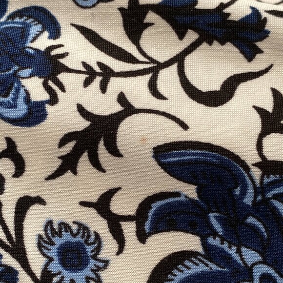 Artizan Robin Barré Blue White Floral Print Print Wide Leg Pant - Picture 14 of 14